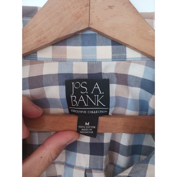 Jos A Bank Shirt Medium Executive Collection Button Down Gingham Check - Picture 3 of 4